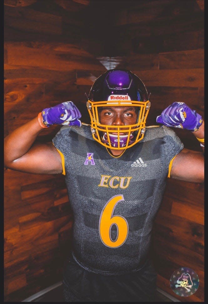 West Craven defensive lineman C.J. Mims verbally committed to East Carolina football after two visits this June. He is one of three in-state three-star recruits committed to ECU's incoming class of 2022; the others are Hough cornerback Isaiah Brown-Murray and Richmond Senior defensive lineman J.D. Lampley.