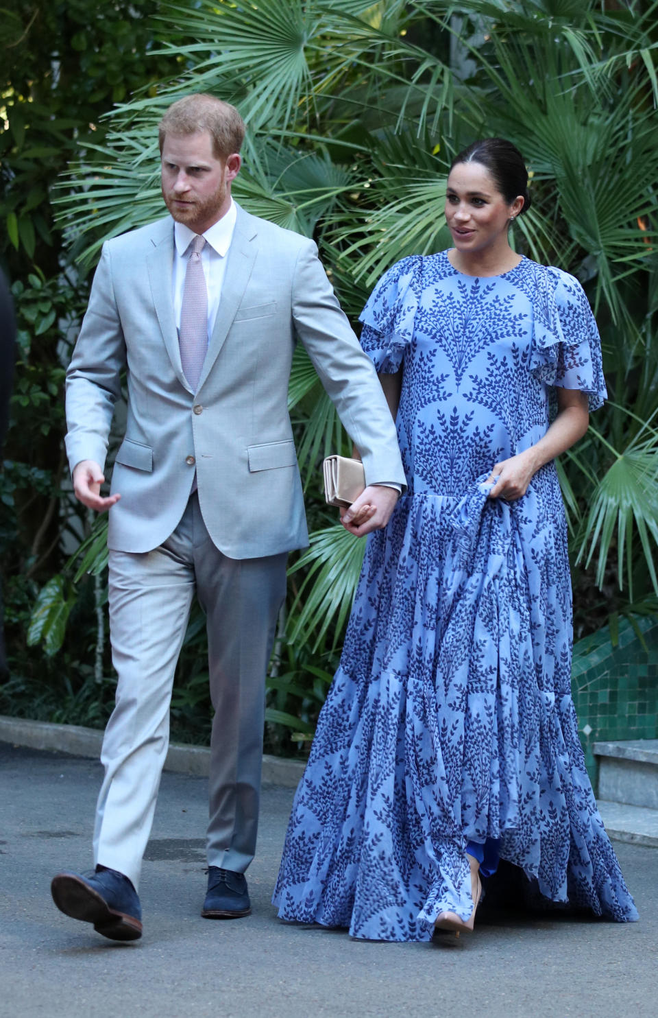 The Duke and Duchess of Sussex leave the residence of the the King of Morocco in Rabat, following an audience with him, on the third day of their tour of Morocco.