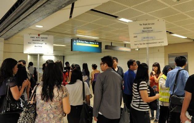 Local blogger Belmont Lay says that Singaporeans are no longer affected by the Circle line disruptions. (AFP file photo)