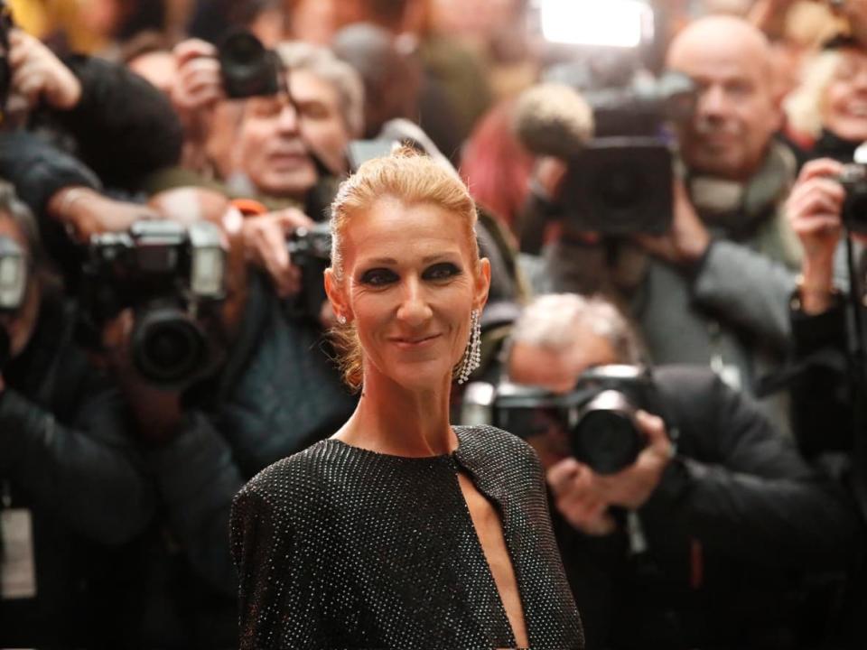 Singer Céline Dion is shown in Paris at a fashion show on Jan. 22, 2019. Dion was regularly performing until the coronavirus pandemic and health challenges have hampered her ability to return to the stage.   (Francois Mori/The Associated Press - image credit)