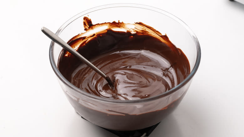 melted chocolate in a bowl