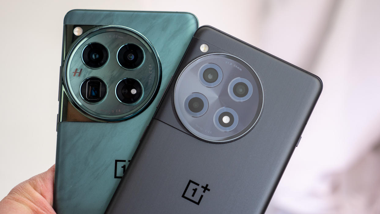  The camera islands on the OnePlus 12 and OnePlus 12R. 