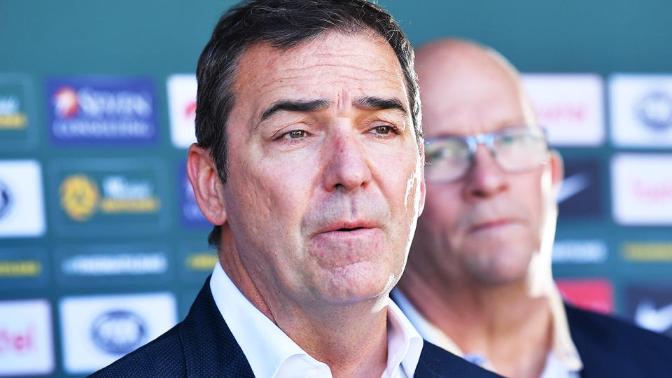 Steven Marshall, pictured here speaking to the media in Adelaide.