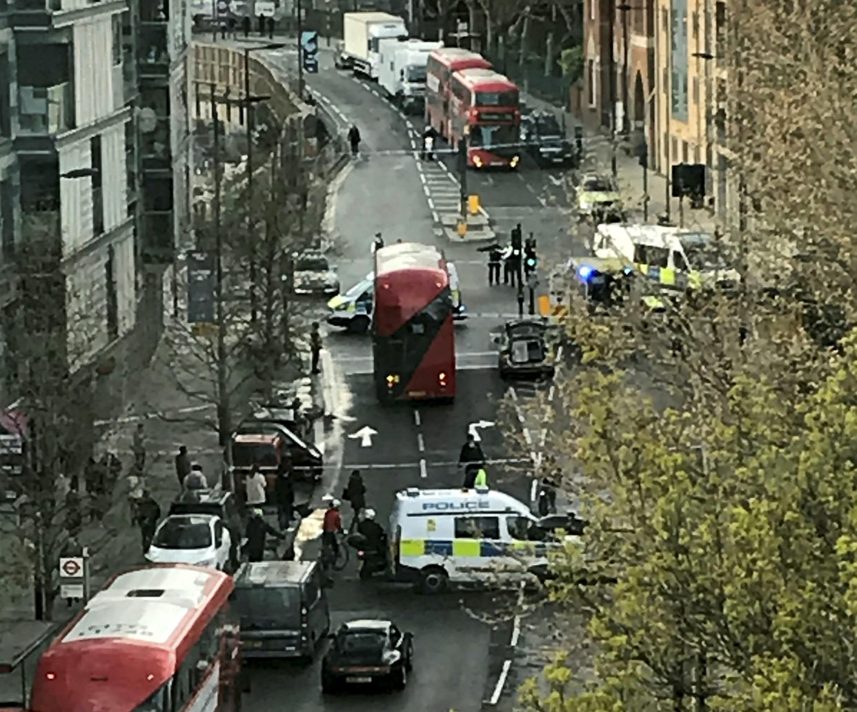 The horror accident happened close to King’s Cross station in London.(SWNS)