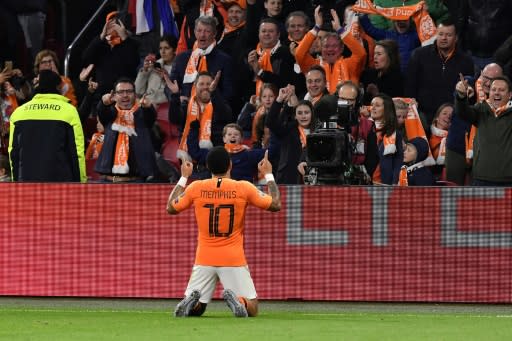 Memphis Depay had brought the Dutch level after they had trailed 2-0