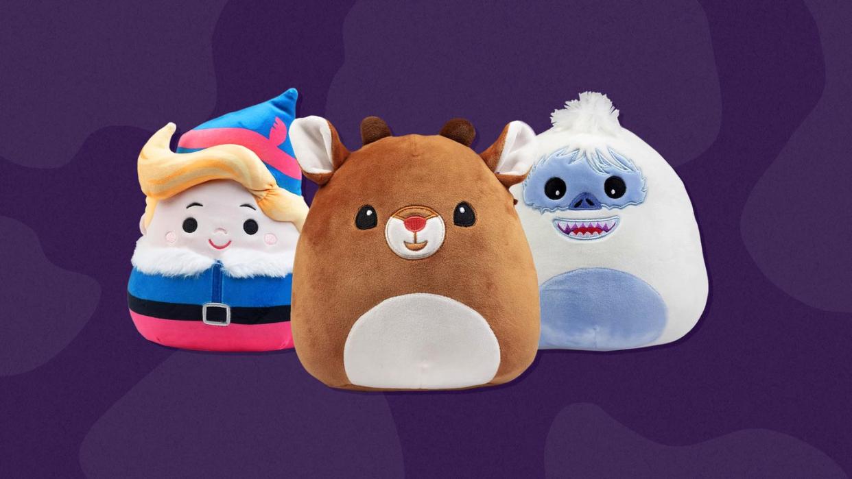 hermey the elf, rudolph, abominable snowman squishmallows