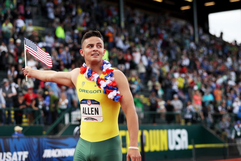 Devon Allen led Oregon in receiving in 2014 (Getty). 