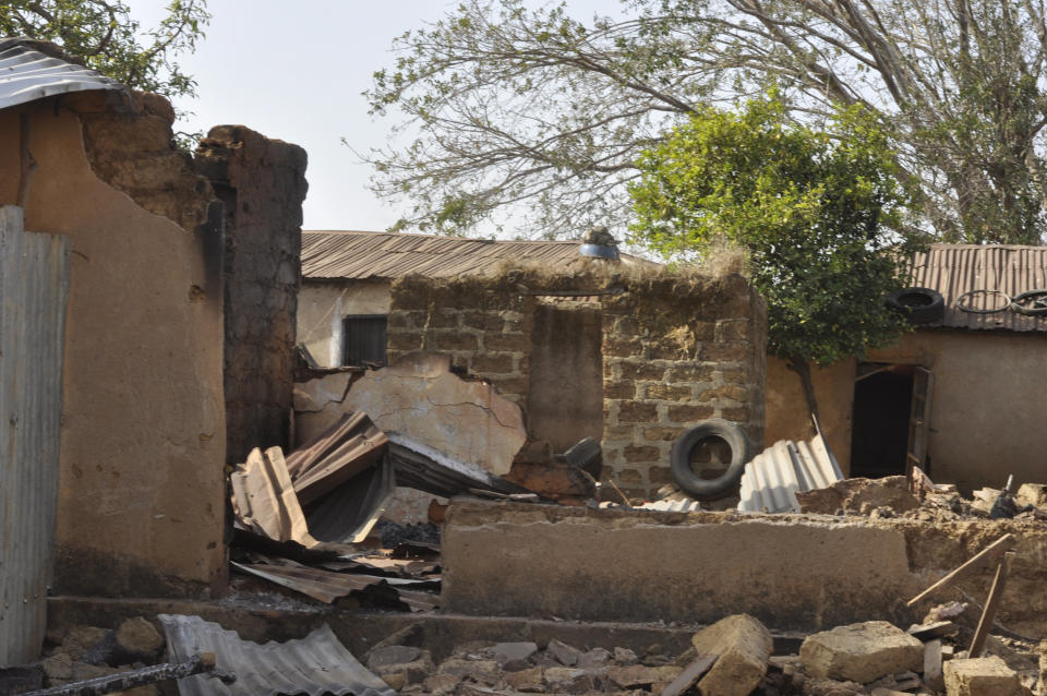 A burnt out house is seen following an attacked by gunmen in Bokkos, north central Nigeria, Tuesday, Dec. 26, 2023. Nigerian officials and survivors say at least 140 people were killed by gunmen who attacked remote villages in north-central Nigeria's Plateau state in the latest of such mass killings this year blamed on the West African nation's farmer-herder crisis. (AP Photo)