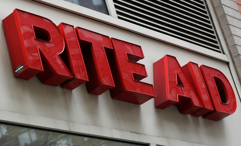 FILE PHOTO: A Rite Aid logo is seen outside one of their stores in New York