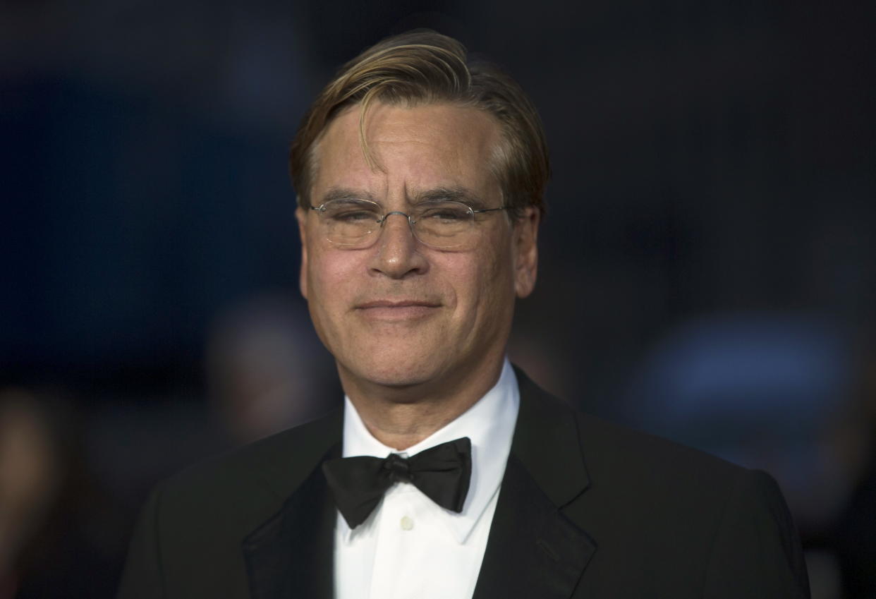 Writer Aaron Sorkin poses for photographers at the closing night premiere of the film "Steve Jobs" at the BFI London Film Festival October 18, 2015. REUTERS/Neil Hall