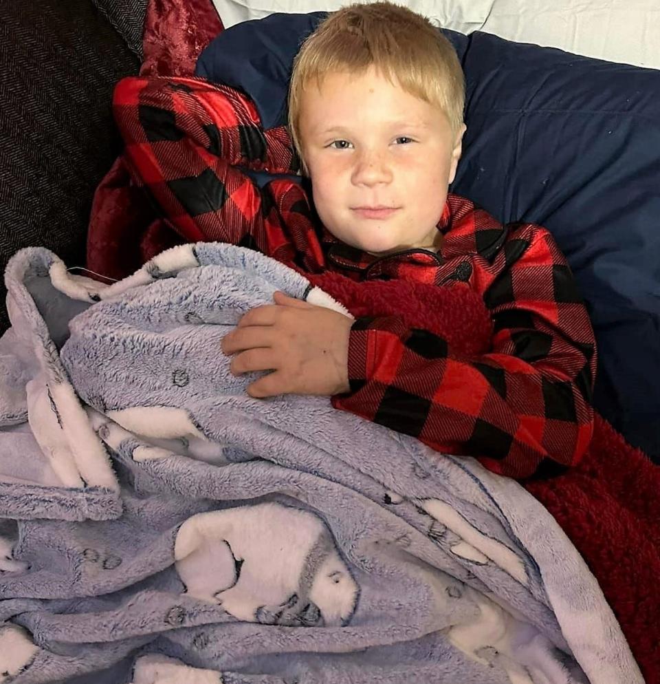 Andrew Miller, 8, is fighting cancer. He was originally diagnosed with lymphoma and high-grade glioma in November. However, doctors have recently discovered a tumor in his abdomen.