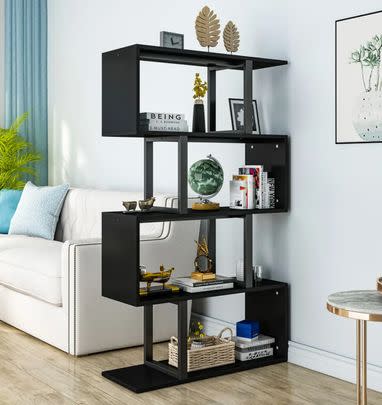 A steel geometric bookcase (53% off list price)