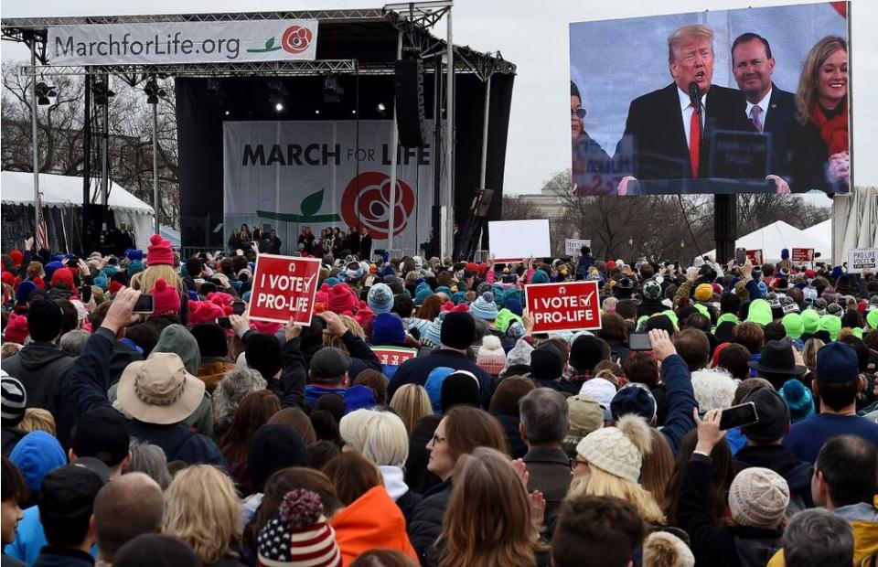 The 2019 March for Life rally in Washington, D.C. | OLIVIER DOULIERY/AFP via Getty Images