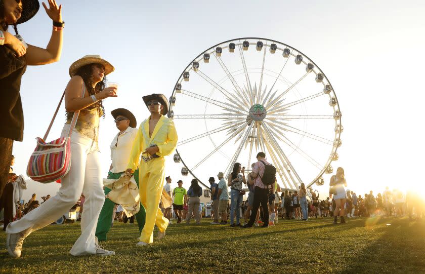 INDO-CA-APRIL 15, 2023: Music fans at Coachella weekend one on April 15, 2023. (Christina House / Los Angeles Times)