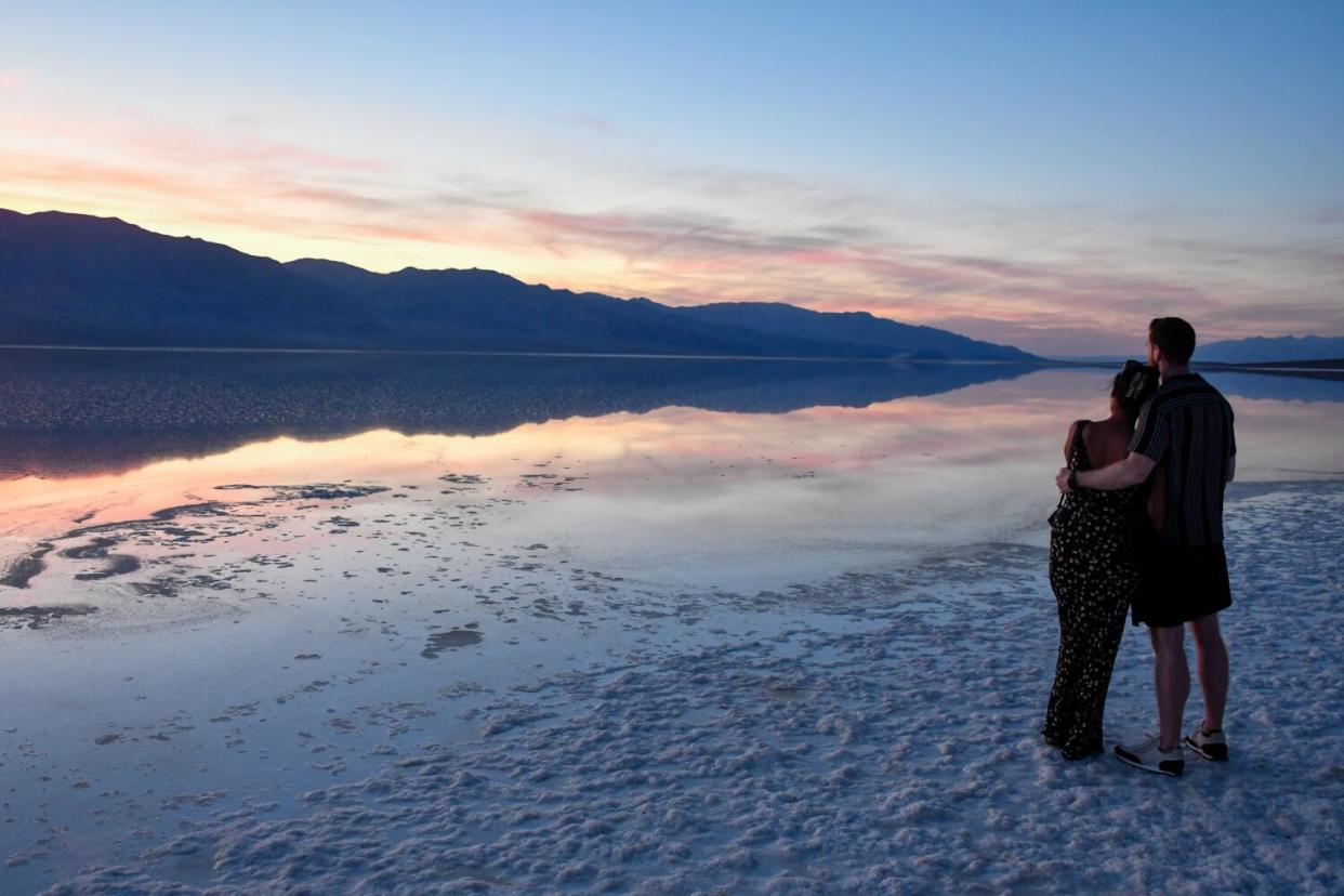 Visitors at Death Valley National Park.