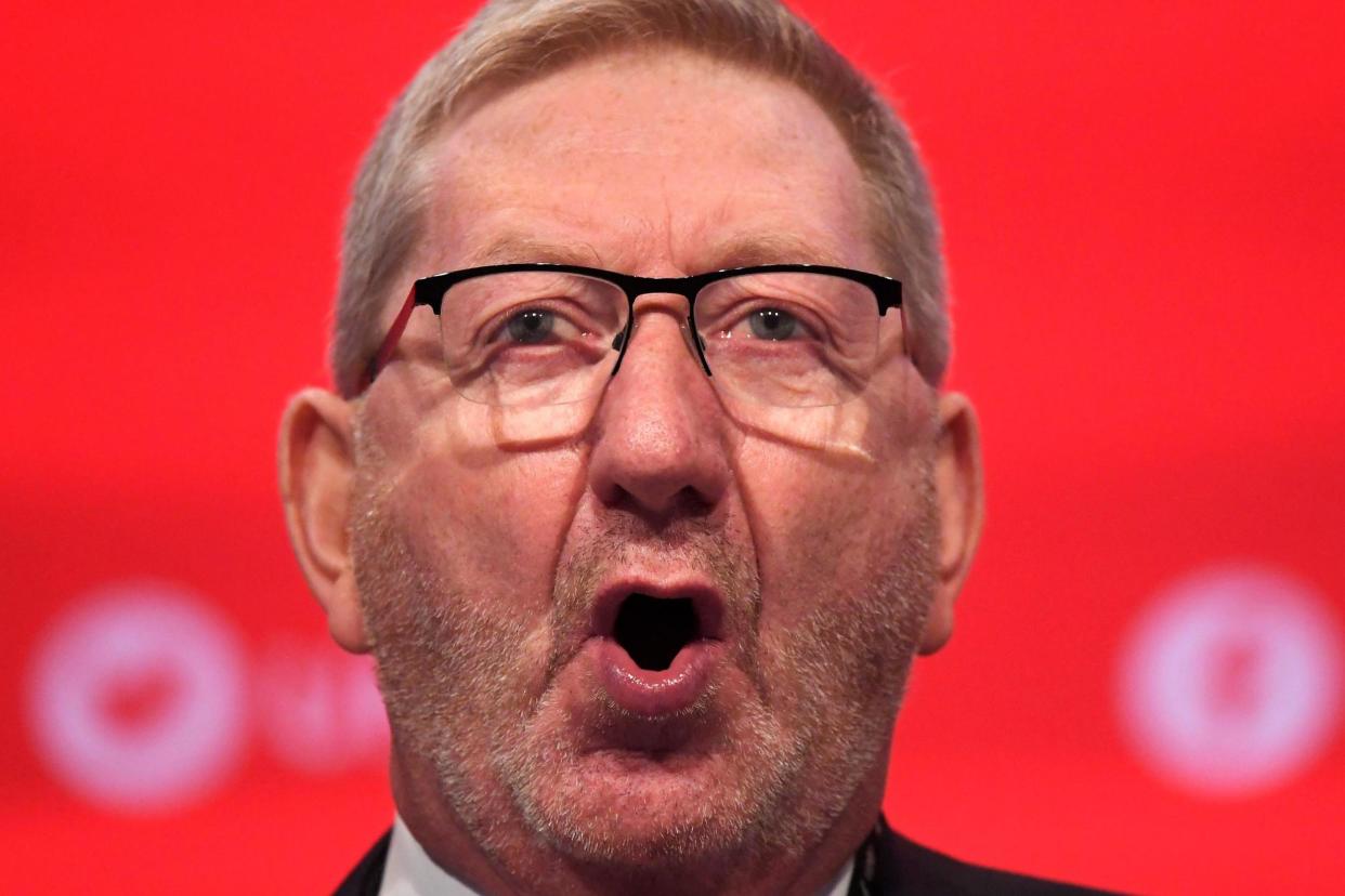 Slapped down: Len McCluskey: REUTERS