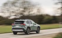 <p>As in other new Toyota products that use the company's new family of architectures, the RAV4 has a solid and satisfying feel, with a nicely weighted steering rack and controlled body motions. The ride is firm but compliant, and damping keeps impacts from intruding on the cabin.</p>