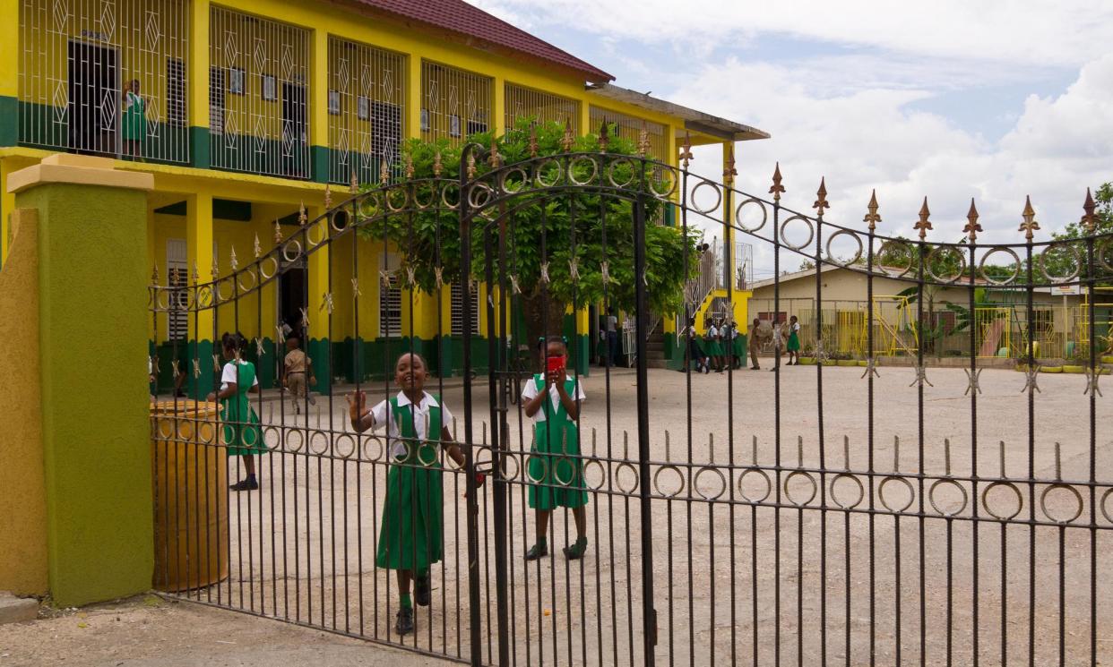 <span>Children at a prep school in Falmouth, Jamaica. The country is facing a severe teacher shortage.</span><span>Photograph: John A Allen, Jr./Alamy</span>