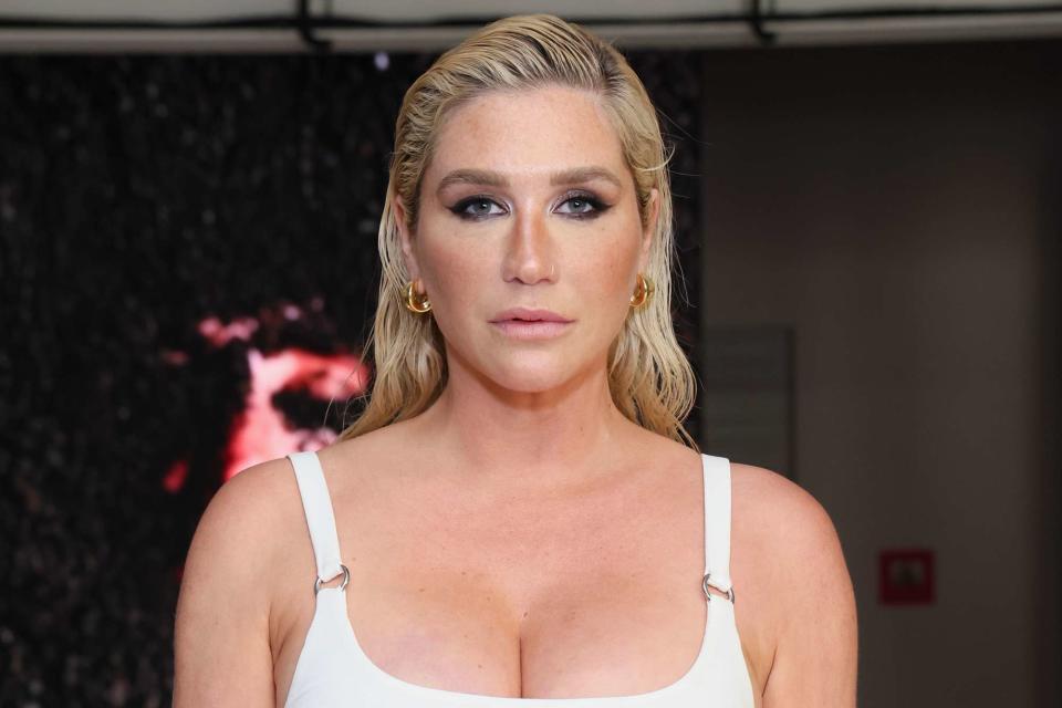 <p>Rodin Eckenroth/Getty</p> Kesha in Los Angeles in May 2023