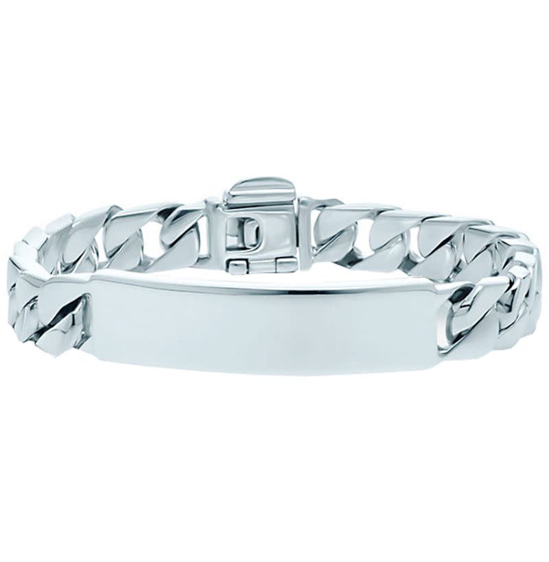 <p><a href="https://www.tiffany.com/jewelry/bracelets/id-bracelet-GRP07107/" rel="nofollow noopener" target="_blank" data-ylk="slk:Shop Now;elm:context_link;itc:0;sec:content-canvas" class="link ">Shop Now</a></p><p>ID Bracelet</p><p>tiffany.com</p><p>$825.00</p>