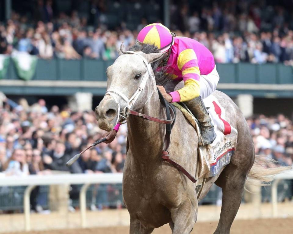 Tapit Trice will attempt to become the first winner of the Toyota Blue Grass Stakes at Keeneland since Strike the Gold in 1991 to also win the Kentucky Derby