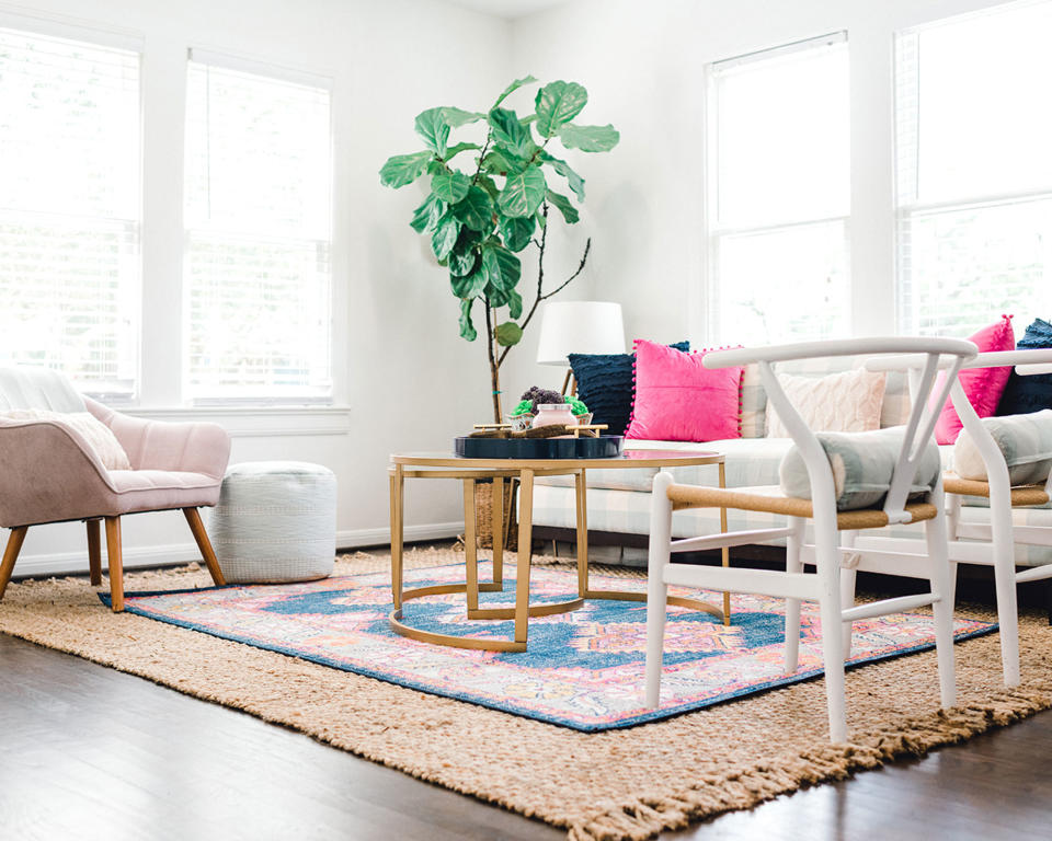 7. Create a boho living room that electrifies happiness and energy