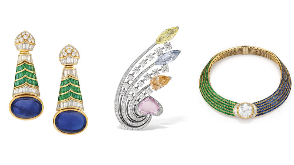 Bulgari earrings, necklace and brooch in Christie's The World of Heidi Horten sale