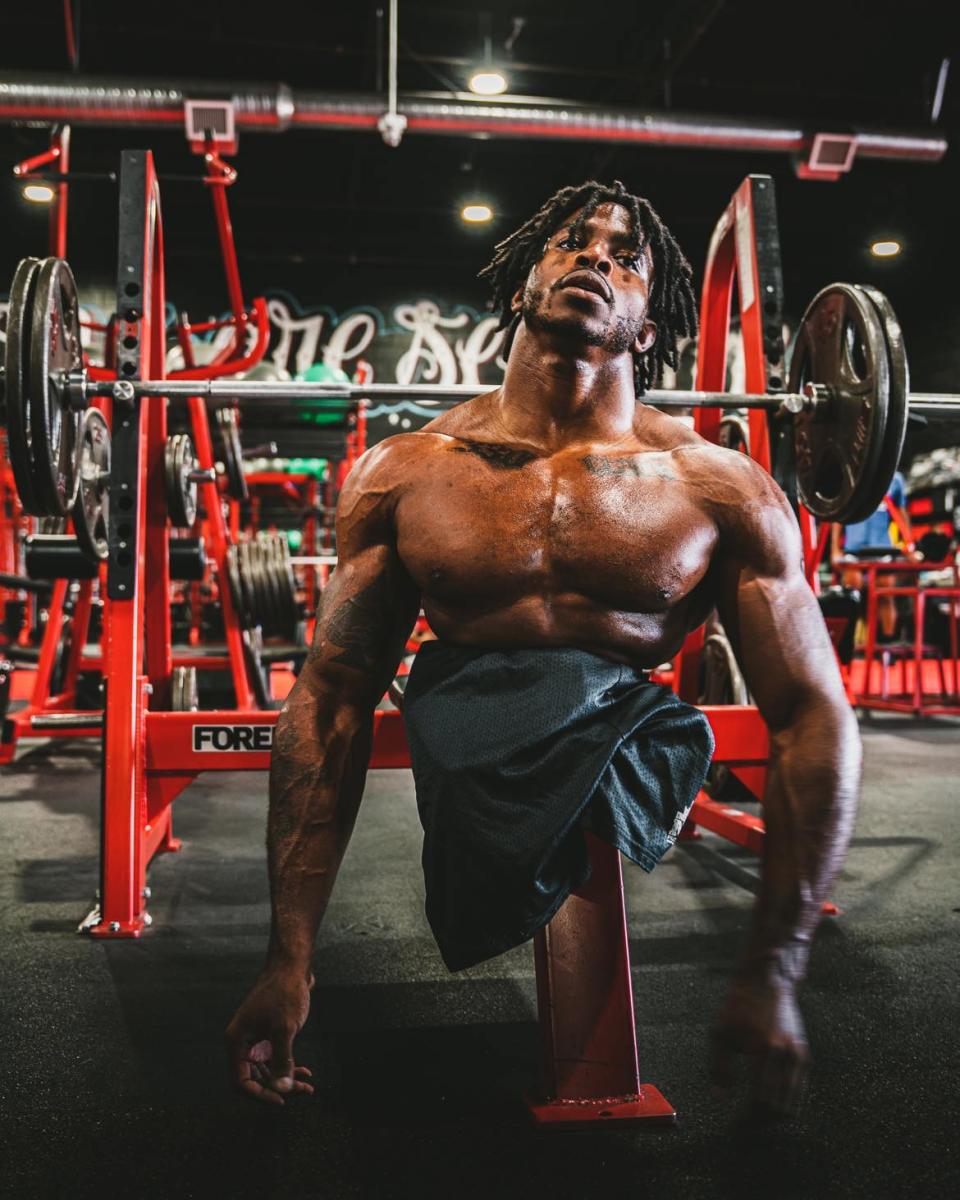 Zion Clark, formerly of Massillon, is shown in the gym. Clark expects to appear a second time on "America's Got Talent" in September. Born without legs, Clark is a mixed martial arts fighter and former college wrestler.