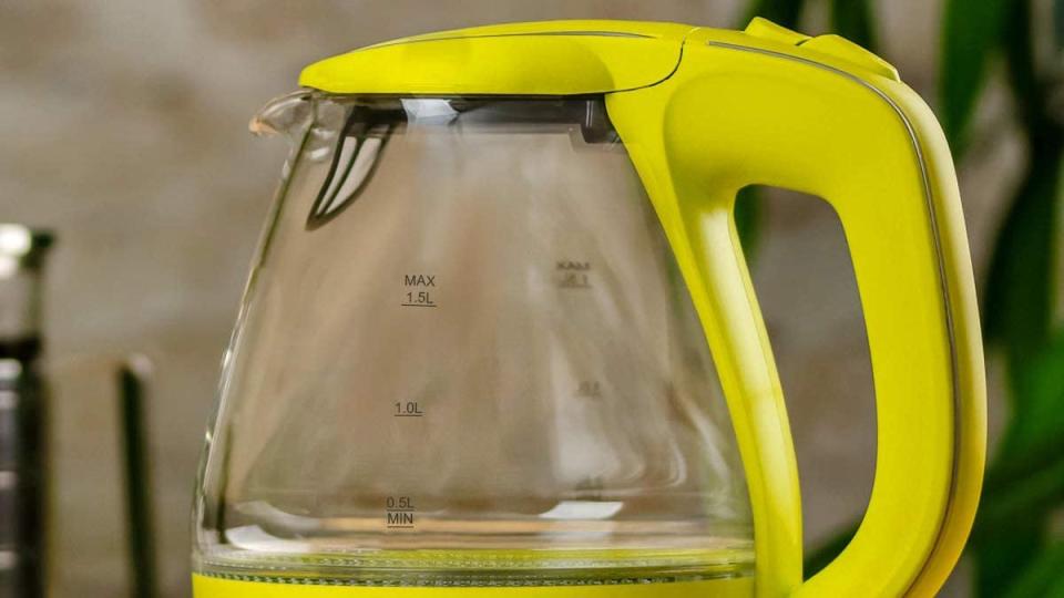 This compact electric kettle reportedly prepares a hot pot of water in practically no time at all.