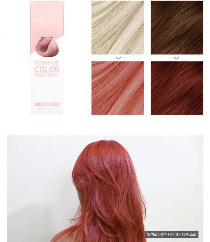 Turn up colour treatment peach