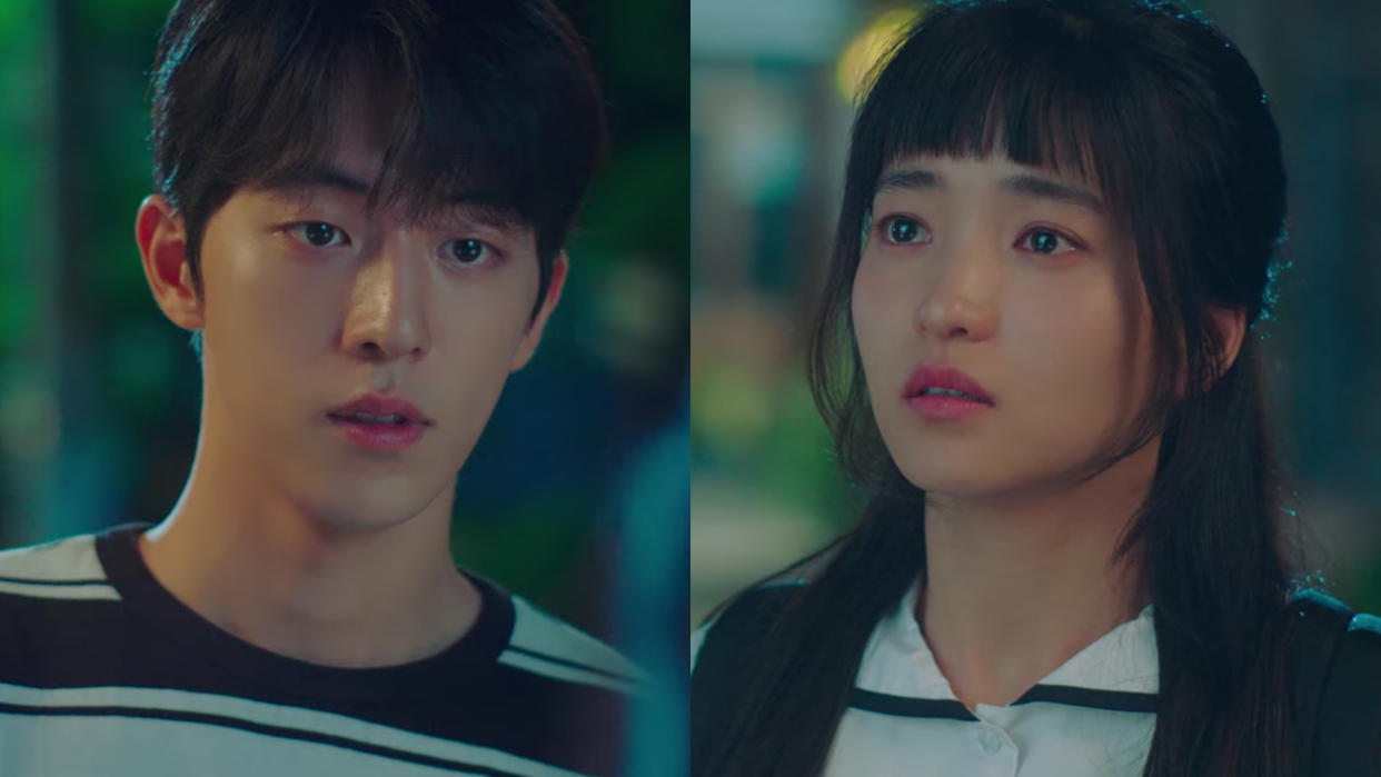 Nam Joo-hyuk and Kim Tae-ri in Twenty Five Twenty One. (Screenshots: Netflix)