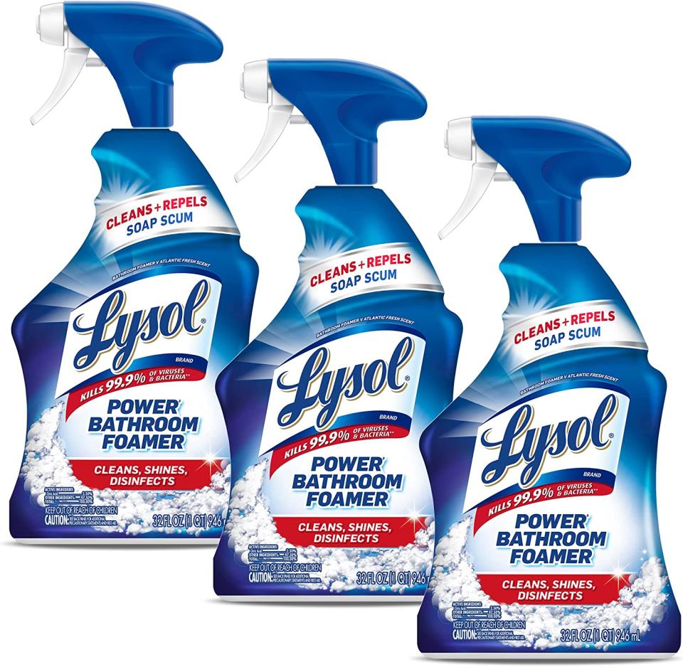 Lysol Power Bathroom Cleaner Trigger, 22 Ounces Pack of 3
