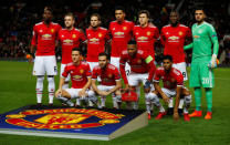 Soccer Football - Champions League - Manchester United vs CSKA Moscow - Old Trafford, Manchester, Britain - December 5, 2017 Manchester United team group before the match REUTERS/Phil Noble