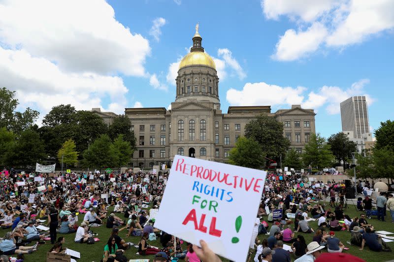 FILE PHOTO: Abortion rights protesters participate in nationwide demonstrations, in Atlanta