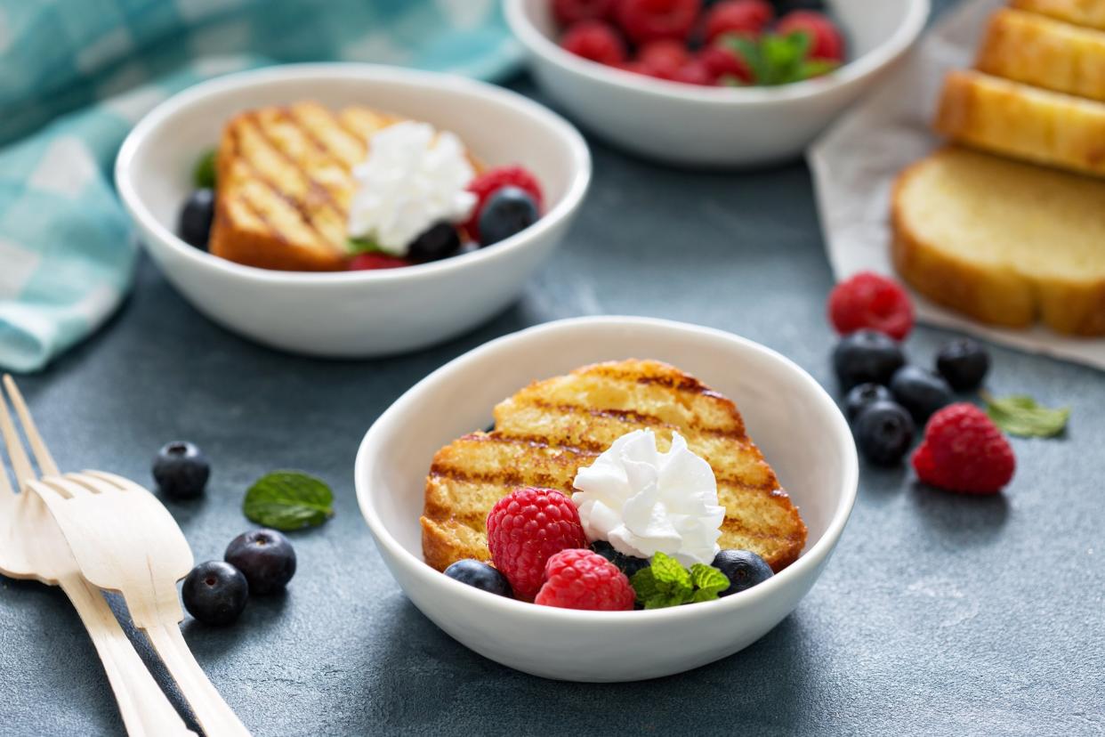 Grilled Pound Cake With Berries