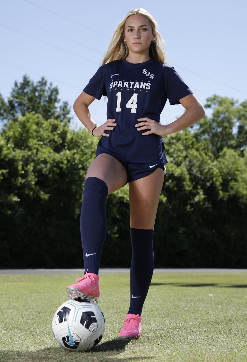 Sydney Schmidt scored 24 goals for the Spartans in the 2023-24 season.