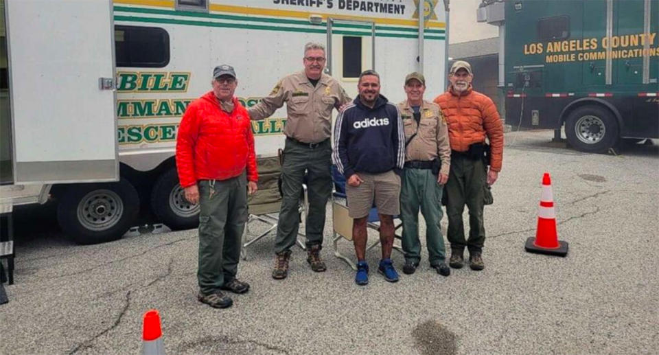 Missing hiker Rene Compean, 45, seen in a Los Angeles County Sheriff's Department photo, was found safe April 13, 2021, in the Angeles National Forest in California. Source: Los Angeles County Sheriff's Department 
