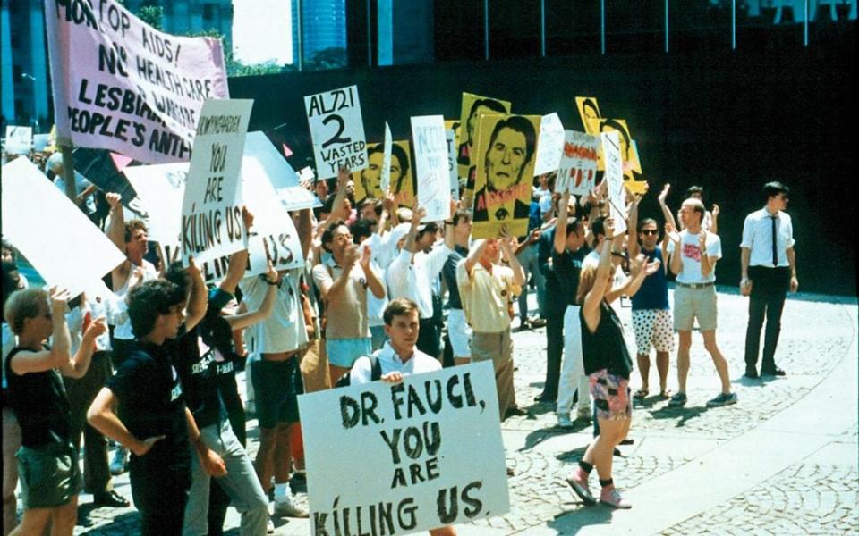  Targeted by an ACT UP demo  - NIH