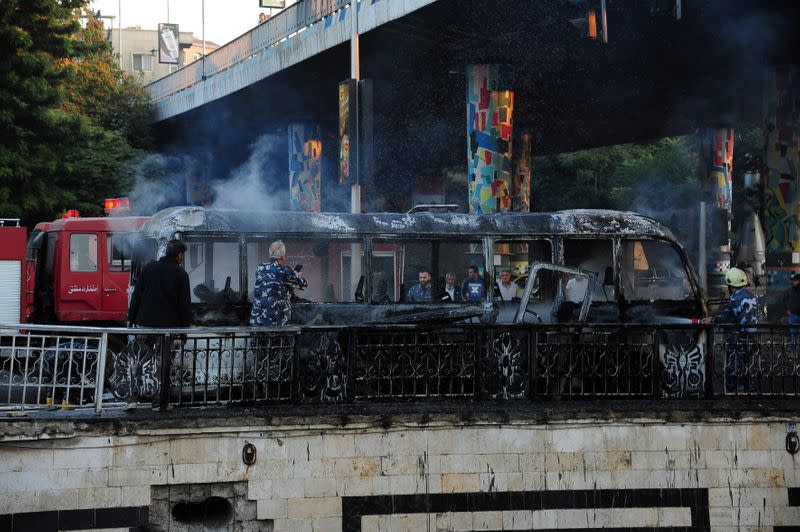 Roadside bomb attack in central Damascus