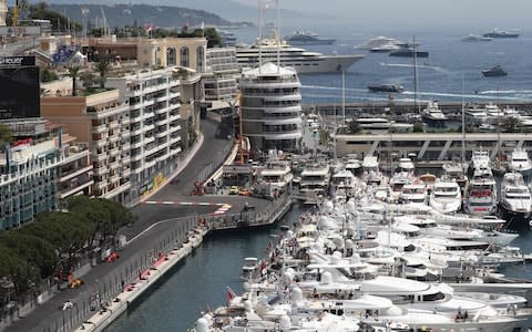 F1 pilots drive past the marina during the third practice session at the Monaco street circuit on May 26, 2018 in Monaco, ahead of the Monaco Formula 1 Grand Prix - Credit: AFP