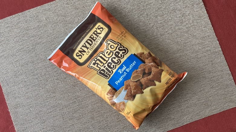 bag of Snyder's peanut butter pretzels