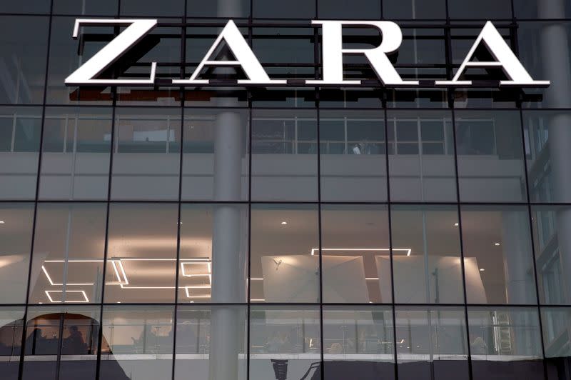 FILE PHOTO: FILE PHOTO: The logo of the Zara store is seen in a mall at Vina del Mar