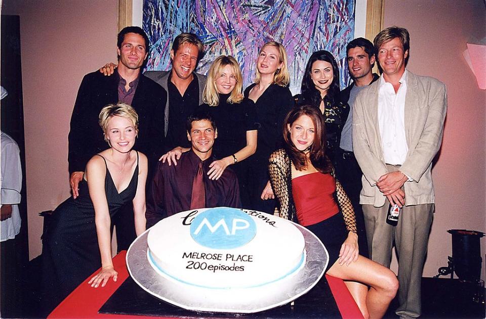 Cast of Melrose Place during 1998 Melrose Party Celebrating 200th Episode in Los Angeles, California, United States. (Photo by Jeff Kravitz/FilmMagic, Inc)