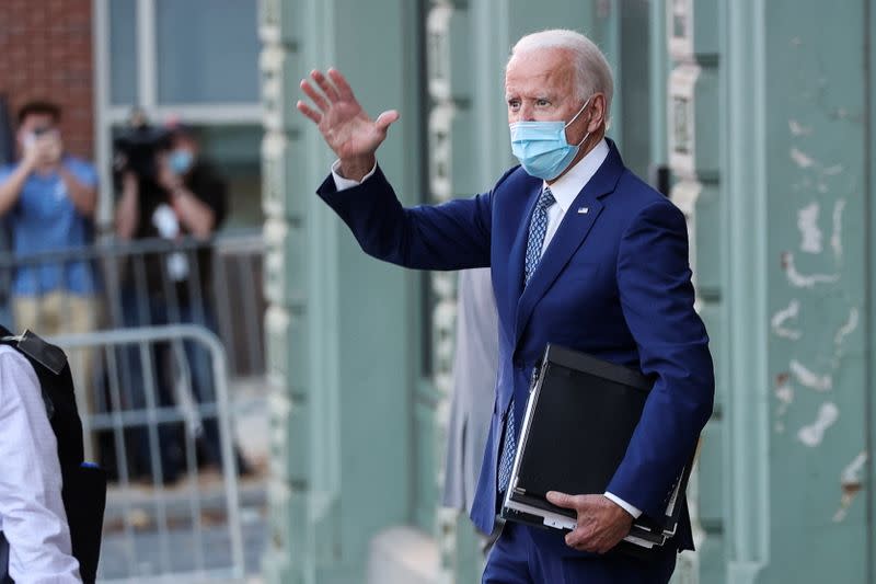 U.S. President-elect Biden departs after attending coronavirus advisory board briefings in Wilmington, Delaware