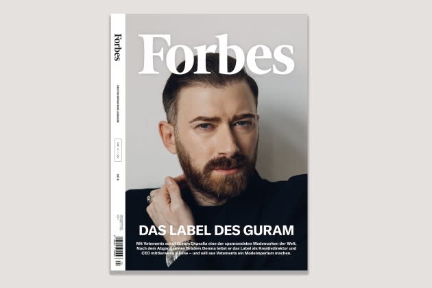 Guram Gvasalia of Vetements Fronts Forbes' German Edition