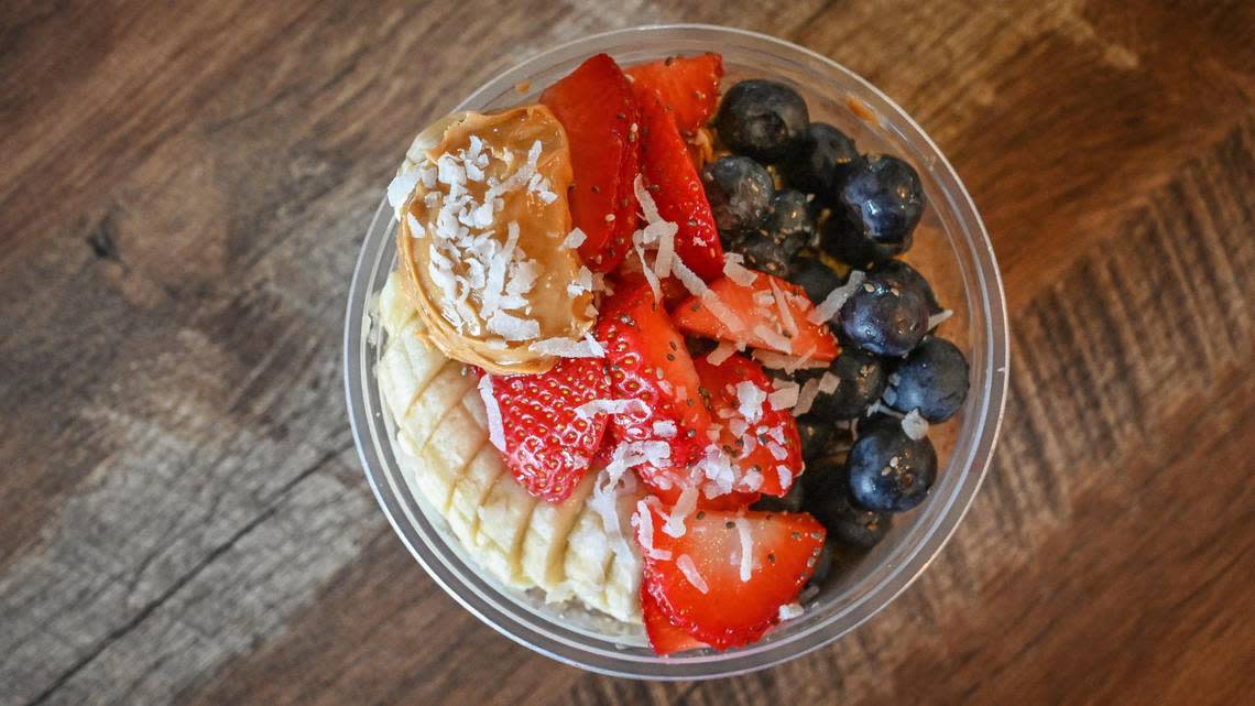 A Loving Seed açai bowl from Loving Seed, which recently opened a fixed location inside the Fresno Elite Car Wash on Herndon and West in north Fresno.