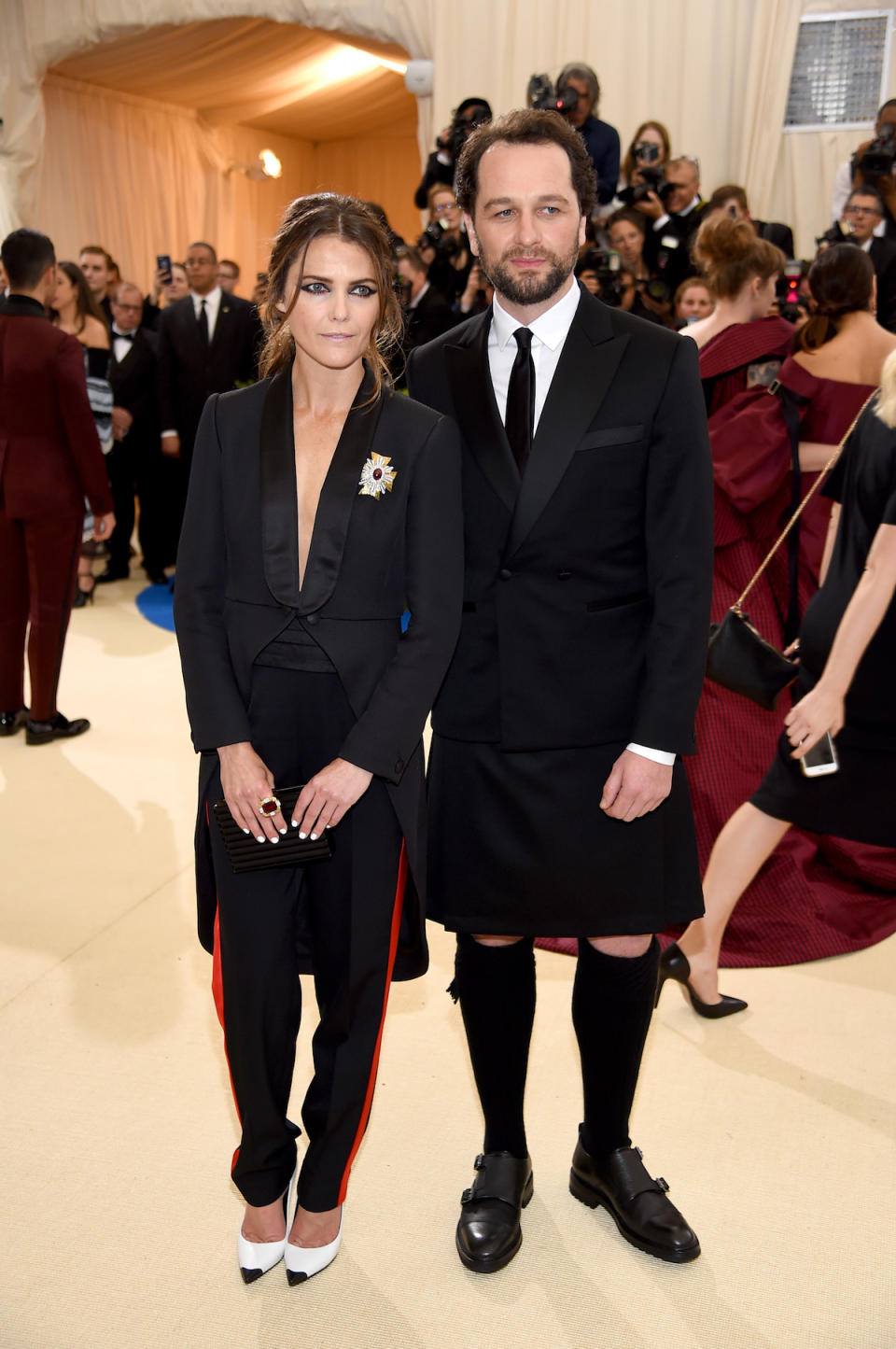 Keri Russell and Matthew Rhys in rag & bone