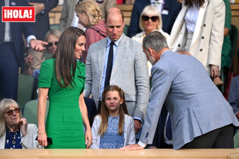 El rey Felipe con los príncipes de Gales y sus hijos 