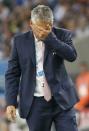 Ecuador's coach Reinaldo Rueda reacts during their 2014 World Cup Group E soccer match against France at the Maracana stadium in Rio de Janeiro June 25, 2014. REUTERS/Sergio Moraes (BRAZIL - Tags: SOCCER SPORT WORLD CUP)