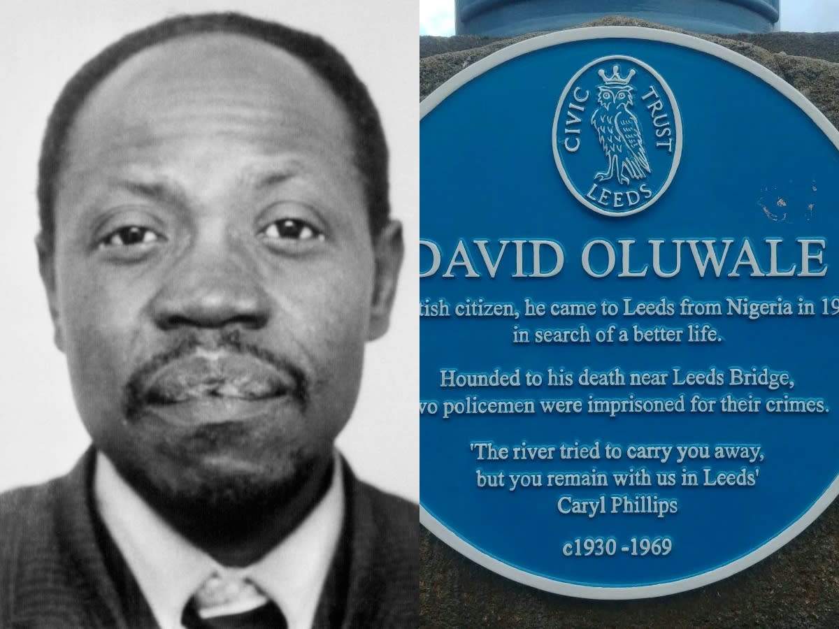 The badge commemorating British-Nigerian David Oluwale was taken in Leeds. (SWNS)